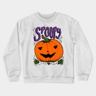 Spoopy Pumpkin Halloween T Crewneck Sweatshirt